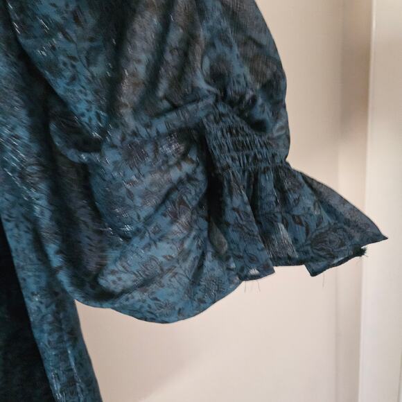 NWOT Halogen Floral Blouse Sz XS - Picture 7 of 15